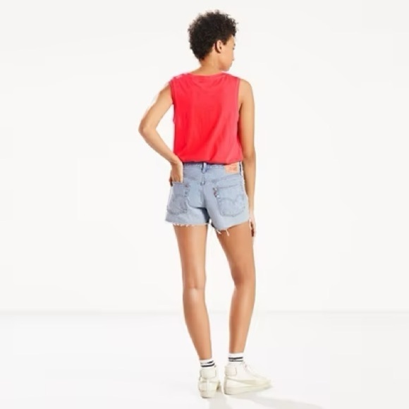 LEVI'S 501 Women's Shorts- Cut Off High Waisted Denim Shorts - Picture 4 of 15